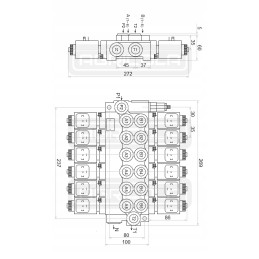 Hydr distributor 6z50 6xa1 24v 3xjoy badestnost