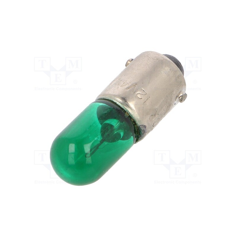 10 pcs x ELTA - EB0200TB - Filament lamp: automotive, BA9S, green, 12V, 4W, VISIONPRO