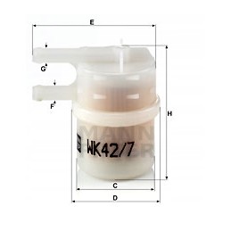 Fuel filter mann filter wk42 7 wk427