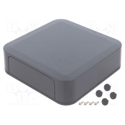 1 pcs x TAKACHI - PF15-5-15D - Enclosure: with panel, PF, X: 150mm, Y: 150mm, Z: 45mm, ABS, dark grey