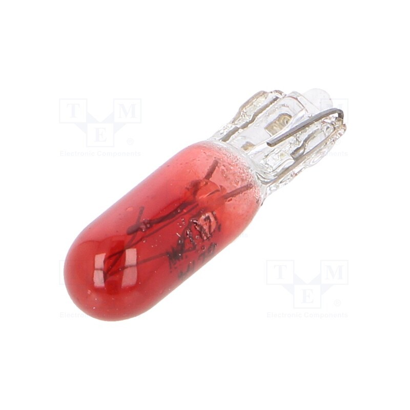 10 pcs x ELTA - EB0310TB - Filament lamp: automotive, W2x4.6d, red, 12V, 1.2W, VISIONPRO