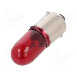 10 pcs x ELTA - EB0201TB - Filament lamp: automotive, BA9S, red, 12V, 4W, VISIONPRO