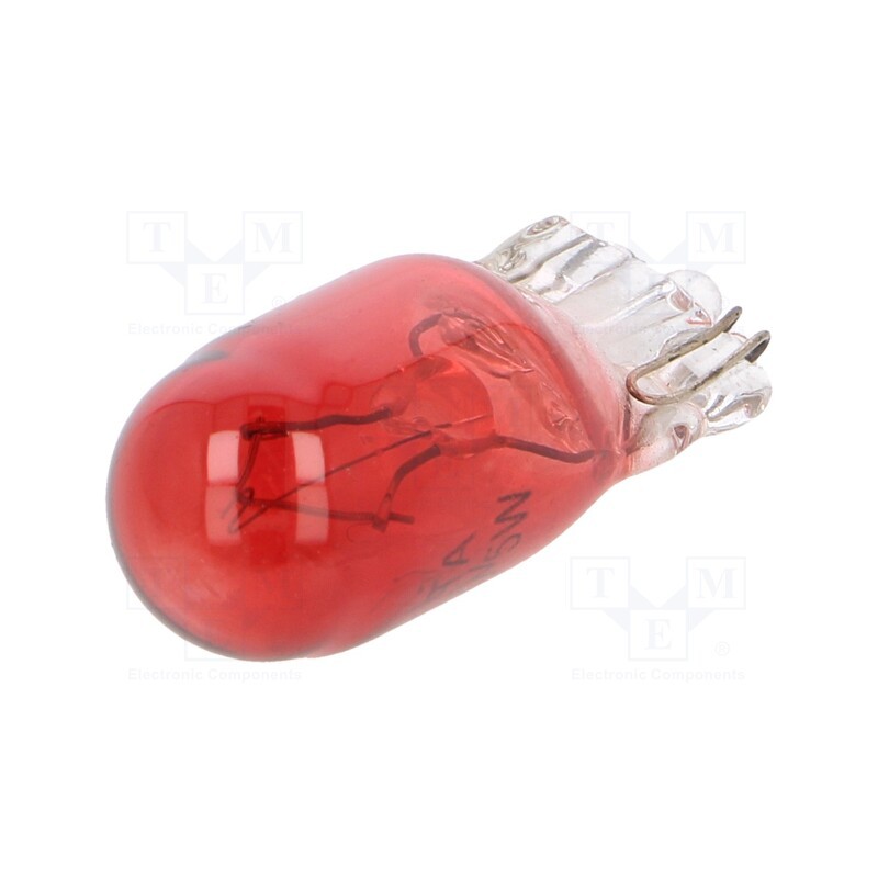20 pcs x ELTA - EB0493TB - Filament lamp: automotive, W2,1x9,5d, red, 12V, 5W, VISIONPRO