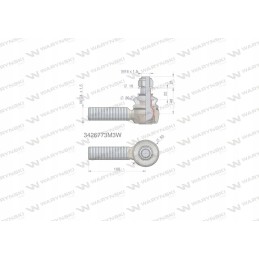 Steering joint 106mm m24x1 5 3426773m3 3223