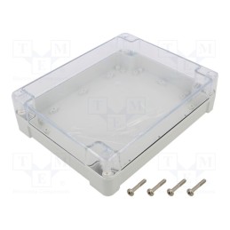 1 pcs x KRADEX - ZP240.190.60SJP TM ABS-PC - Enclosure: multipurpose, X: 190mm, Y: 240mm, Z: 60mm, ZP, ABS, IP67