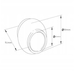 Top connector ball, cat. 2 2 oe 25 4 50x51 mm stall