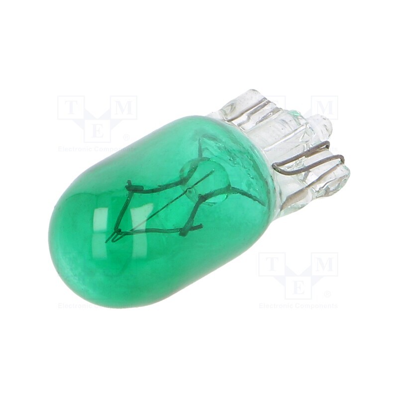 20 pcs x ELTA - EB0494TB - Filament lamp: automotive, W2,1x9,5d, green, 12V, 5W, VISIONPRO