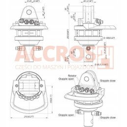 Hydraulic rotator gr30 hds turntable 3 tons