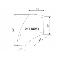 Left door window deutz fahr lamborghini 04418951