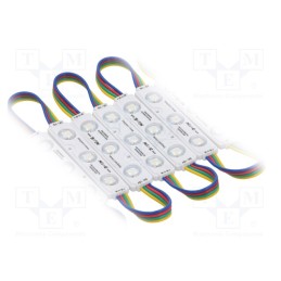 20 pcs x IPIXEL LED - M015003CB3PZ - LED, RGB, 0.72W, IP67, 12VDC, 140°, No.of diodes: 3, 5050, 75x15mm