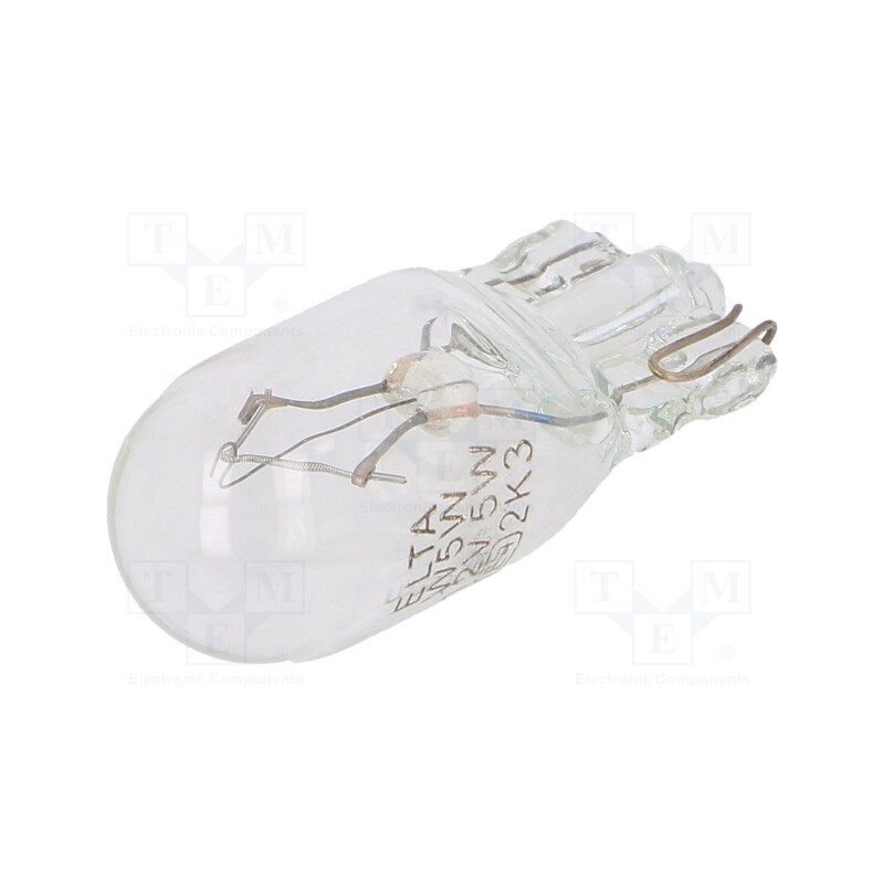 20 pcs x ELTA - EB0501TB - Filament lamp: automotive, W2,1x9,5d, transparent, 12V, 5W