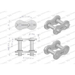 Chain lock with O-ring ansi a 120 r1 1 1 2 mo
