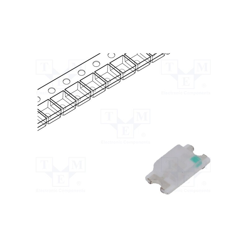 5 pcs x OPTOSUPPLY - OSB51206C1E - LED, SMD, 1206, blue, 80÷100mcd, 3.2x1.6x1.8mm, 120°, 3÷3.6V, 20mA