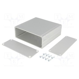 1 pcs x FISCHER ELEKTRONIK - AKG 105 38 100 ME - Enclosure: with panel, AKG, X: 105mm, Y: 100mm, Z: 38mm, aluminium