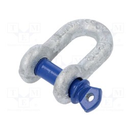 1 pcs x ELESA+GANTER - GN 584-10-A - Dee shackle, steel, for rope, zinc, 10mm, 3/8'