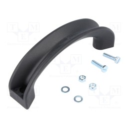 1 pcs x MENTOR - 3212.12 - Handle, polyamide, black, H: 50mm, L: 140mm, W: 15mm