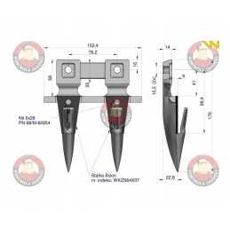 Double-finger bayonet made of a Warynian bison steel