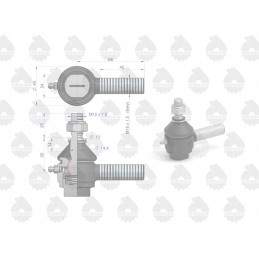 Rod end, left joint C328 with Ursus nut