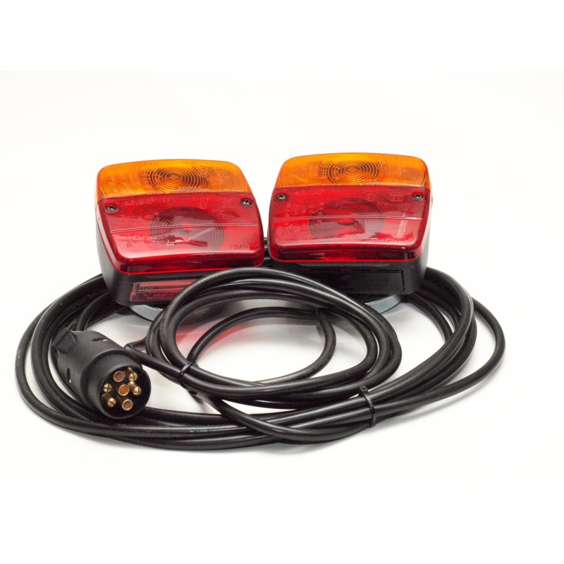 A set of magnetic rear lights for a 7m trailer