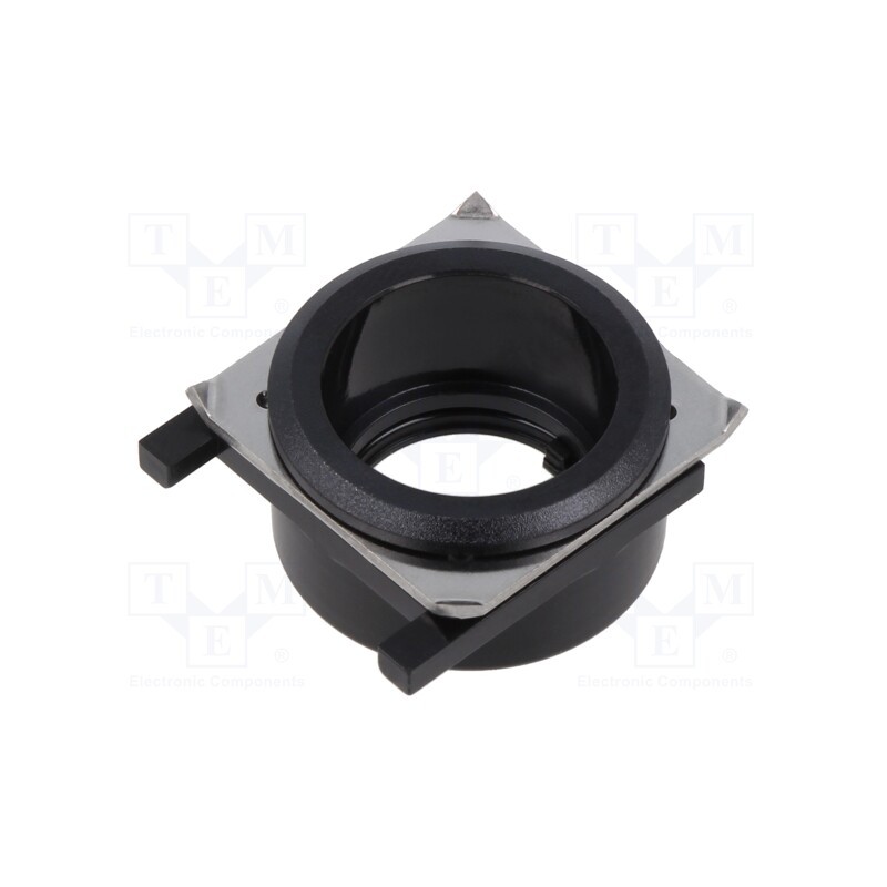 1 pcs x EAO - 61-9932.10 - Button holder, 22mm, 61, Ø22.5mm, Face dim: Ø25mm, Body: black