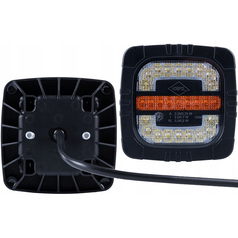 Combination front lamp with horpol direction