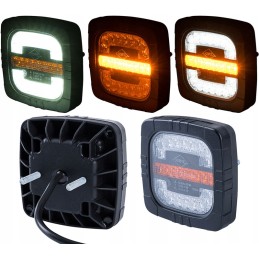 Combination front lamp with horpol direction