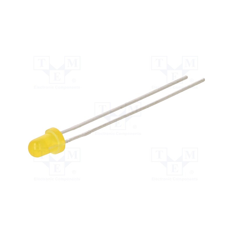 5 pcs x LITEON - LTL1NHSH6D - LED, 3mm, yellow, 65mcd, 60°, Front: convex, 2÷2.5V, No.of term: 2