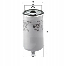 Fuel filter 155mm 62mm 71mm mann filter