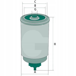 Fuel filter 155mm 62mm 71mm mann filter