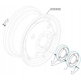 Long screw for wheel weight nh 50kg 44018047