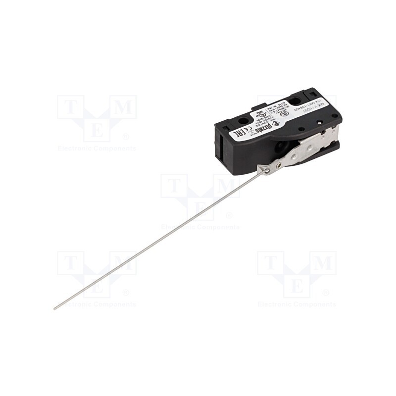 1 pcs x PIZZATO ELETTRICA - MK V11D37 - Microswitch SNAP ACTION, 6A/250VAC, 5A/24VDC, with lever, SPDT