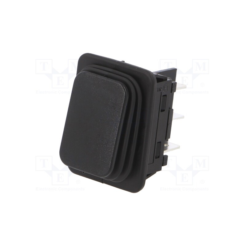 1 pcs x Marquardt - 01934.3112-02 - ROCKER, DPDT, Pos: 2, OFF-ON, 12A/250VAC, black, 100mΩ, Body: black