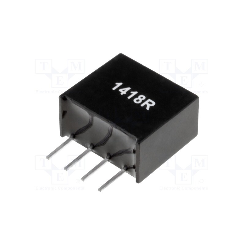 1 pcs x MEAN WELL - SMU01L-09 - Converter: DC/DC, 1W, Uin: 4.5÷5.5V, Uout: 9VDC, Iout: 110mA, SIP4