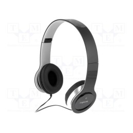 1 pcs x LOGILINK - HS0028 - Headphones with microphone, black, Jack 3,5mm, 1.2m, 20÷20000Hz