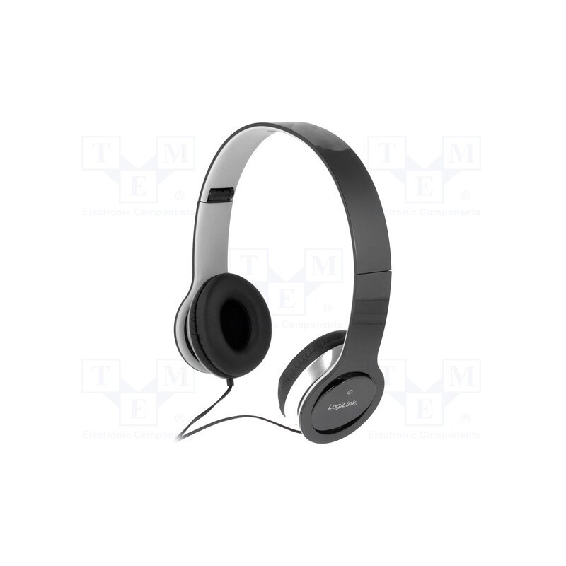 1 pcs x LOGILINK - HS0028 - Headphones with microphone, black, Jack 3,5mm, 1.2m, 20÷20000Hz
