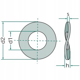 Spring galvanized washer 19 mm din 137 granite
