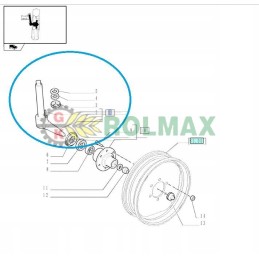 Stub pin New Holland T4 5166111 left
