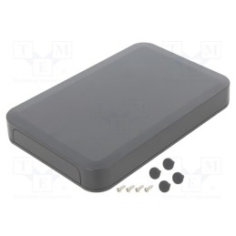 1 pcs x TAKACHI - PF13-3-19D - Enclosure: with panel, PF, X: 125mm, Y: 190mm, Z: 25mm, ABS, dark grey