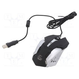 1 pcs x GEMBIRD - MUSG-07 - Optical mouse, black,mix colours, USB A, wired, 1.5m