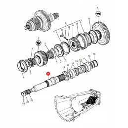 Gearbox shaft massey ferguson 3383436m4 replacement