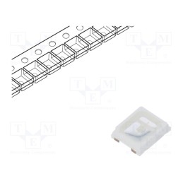 5 pcs x REFOND - RF-BNRI35TS-DK-J - LED, SMD, 2835,PLCC2, blue, 8÷16lm, 2.8x3.5x0.8mm, 120°, 2.8÷3.5V