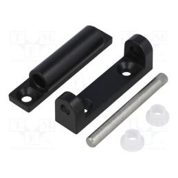 1 pcs x ROZTOCZE - 3.531.002-04 - Hinge, Width: 24mm, zinc and aluminium alloy, black, H: 66mm