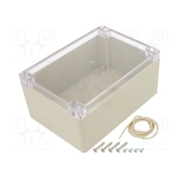 1 pcs x HAMMOND - RZ0340C - Enclosure: multipurpose, X: 121mm, Y: 171mm, Z: 80mm, Ritec, ABS, IP65