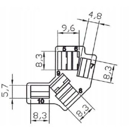 6-pole plug housing