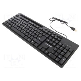 1 pcs x GEMBIRD - KB-UM-108 - Keyboard, black, USB A, wired,US layout, 1.5m