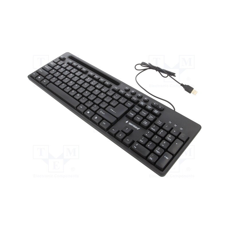 1 pcs x GEMBIRD - KB-UM-108 - Keyboard, black, USB A, wired,US layout, 1.5m