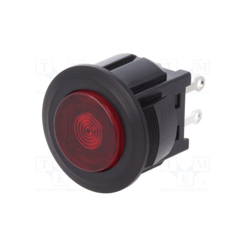 1 pcs x MIYAMA - DS-664K-C-L-S-K-TR - Switch: push-button, Pos: 2, SPST-NO, 3A/125VAC, OFF-ON, red, 1kV