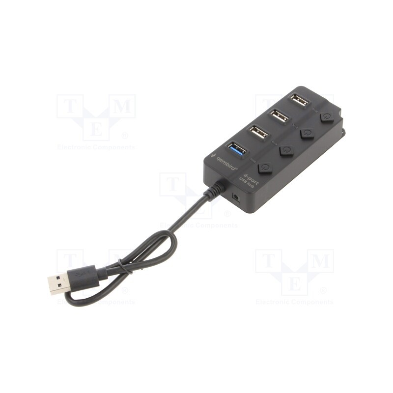 1 pcs x GEMBIRD - UHB-U3P1U2P3P-01 - Hub USB, USB A socket x4,USB A plug, USB 2.0,USB 3.1, black
