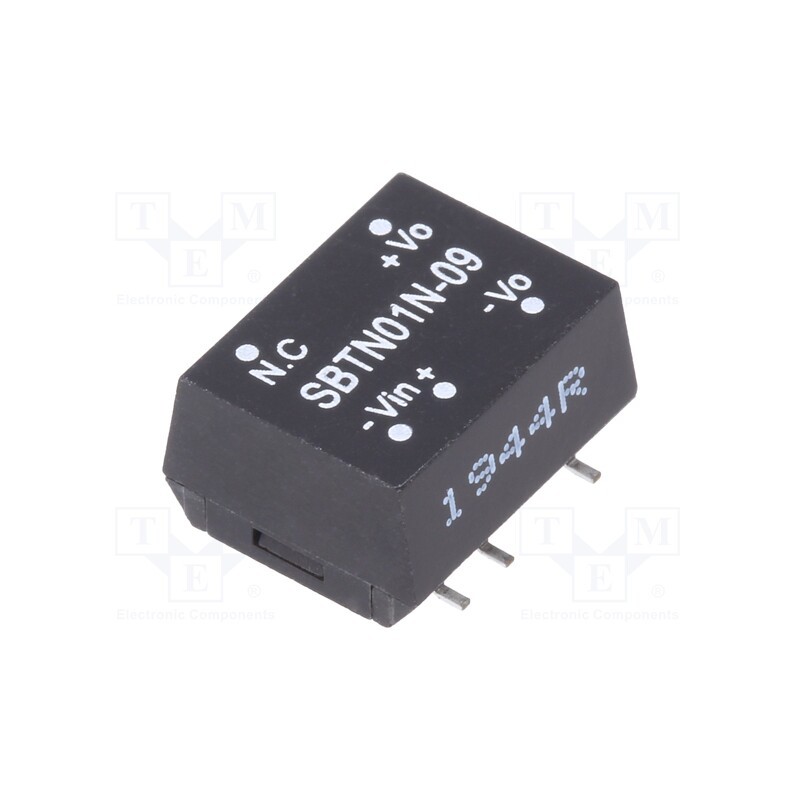 1 pcs x MEAN WELL - SBTN01N-09 - Converter: DC/DC, 1W, Uin: 21.6÷26.4V, Uout: 9VDC, Iout: 11.1÷111mA