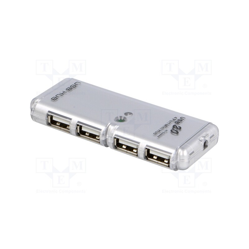 1 pcs x Goobay - 68879 - Hub USB, USB A socket x4,USB A plug, USB 2.0, PnP, white, 480Mbps